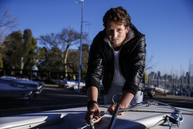 BUENOS AIRES, ARGENTINA - JUNE 22: Finn Class sailor Facundo Olezza of Argentina poses during an exclusive portrait session at Club Universitario de Buenos Aires (CUBA) on June 22, 2016 in Buenos Aires, Argentina. (Photo by Gabriel Rossi/LatinContent/Getty Images)