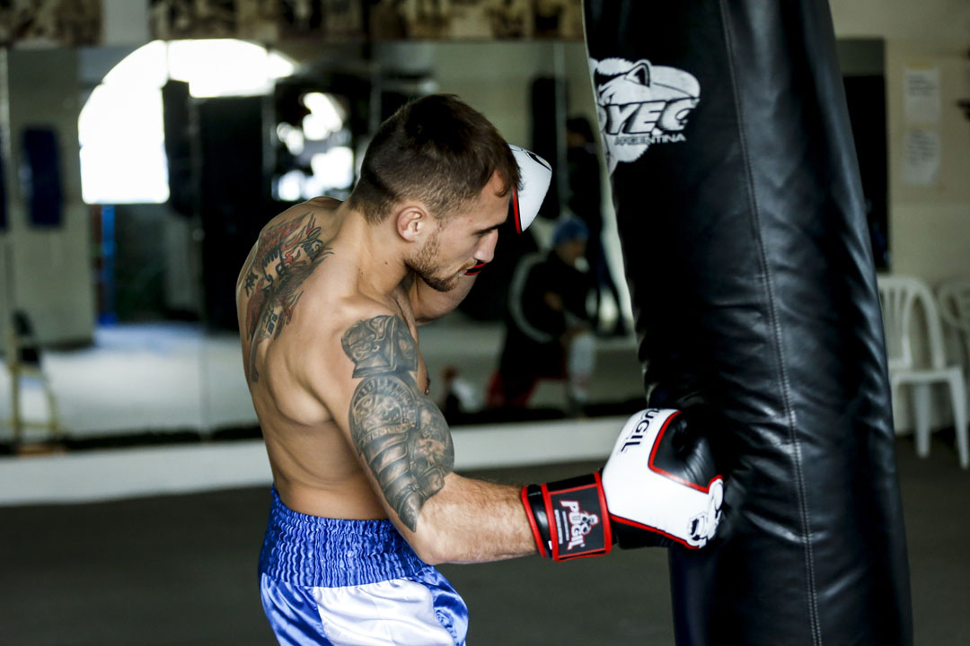 BUENOS AIRES, ARGENTINA - MAY 18: Boxer Alberto Palmetta of Argentina poses during an exclusive portrait session at CeNARD on May 18, 2016 in Buenos Aires, Argentina. (Photo by Gabriel Rossi/LatinContent/Getty Images)