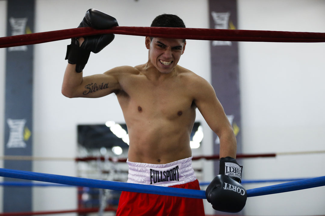 BUENOS AIRES, ARGENTINA - JUNE 25: Flyweight boxer Fernando Martinez of Argentina poses during an exclusive portrait session at CeNARD on June 25, 2016 in Buenos Aires, Argentina. (Photo by Gabriel Rossi/LatinContent/Getty Images)