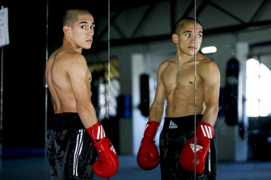 BUENOS AIRES, ARGENTINA - JULY 21: Light flyweight boxer Leandro Blanc of Argentina during an exclusive photo session at CeNARD on July 21, 2016 in Buenos Aires, Argentina. (Photo by Gabriel Rossi/LatinContent/Getty Images)