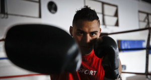 BUENOS AIRES, ARGENTINA - MAY 27: Heavyweight boxer Yamil Peralta of Argentina poses during an exclusive portrait session at CeNARD on May 27, 2016 in Buenos Aires, Argentina. (Photo by Gabriel Rossi/LatinContent/Getty Images)