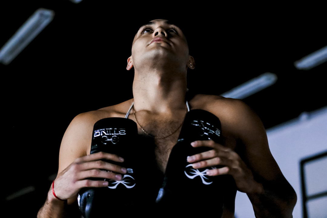 BUENOS AIRES, ARGENTINA - MAY 27: Heavyweight boxer Yamil Peralta of Argentina poses during an exclusive portrait session at CeNARD on May 27, 2016 in Buenos Aires, Argentina. (Photo by Gabriel Rossi/LatinContent/Getty Images)