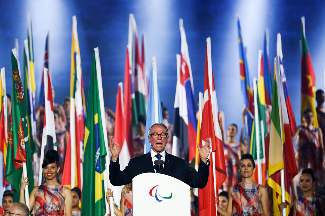 RIO DE JANEIRO, BRAZIL - SEPTEMBER 07: Rio 2016 President Carlos Arthur Nuzman makes a speech during the Opening Ceremony of the Rio 2016 Paralympic Games at Maracana Stadium on September 7, 2016 in Rio de Janeiro, Brazil. (Photo by Hagen Hopkins/Getty Images)