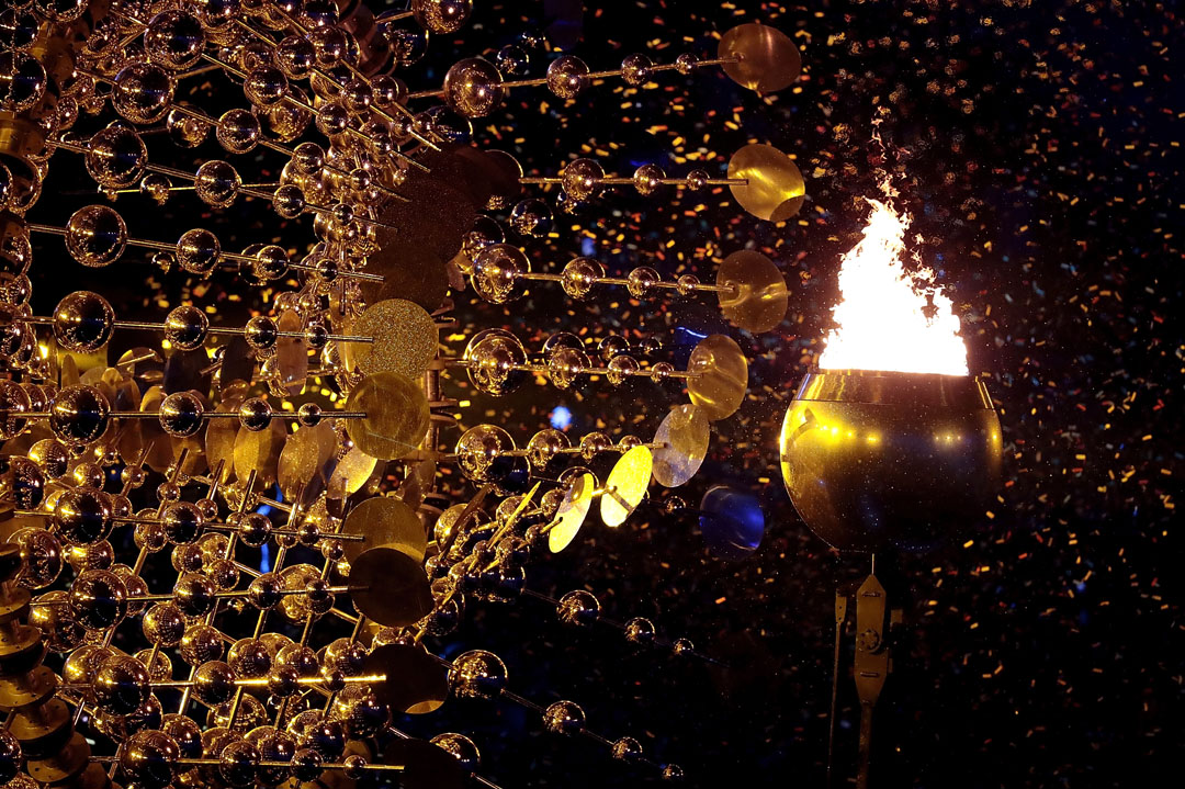 RIO DE JANEIRO, BRAZIL - SEPTEMBER 07: The Olympic flame burns during the Opening Ceremony of the Rio 2016 Paralympic Games at Maracana Stadium on September 7, 2016 in Rio de Janeiro, Brazil. (Photo by Alexandre Loureiro/Getty Images)