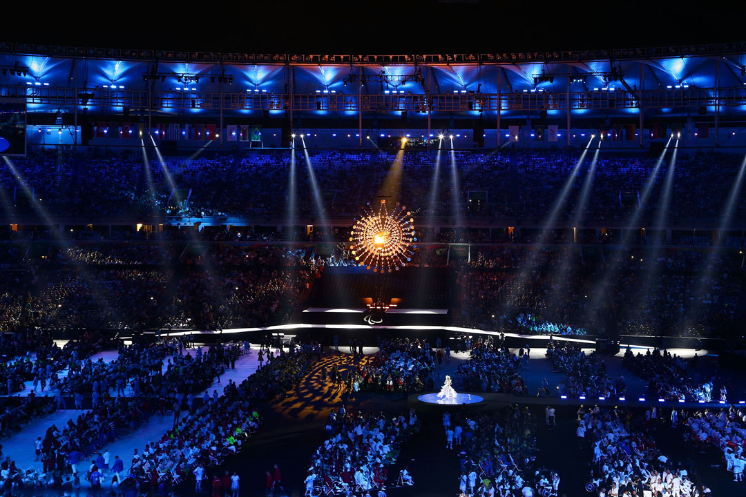 RIO DE JANEIRO, BRAZIL - SEPTEMBER 18: Vanessa da Mata performs during the closing ceremony on day 11 of the Rio 2016 Paralympic Games at Maracana Stadium on September 18, 2016 in Rio de Janeiro, Brazil. (Photo by Hagen Hopkins/Getty Images for the New Zealand Paralympic Committee)