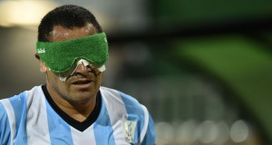 RIO DE JANEIRO, BRAZIL - SEPTEMBER 09: Silvio Velo during the Men's Football 5-a-side between Argentina and Mexico at the Olympic Tennis Centre on Day 2 of the Paralympic Games on September 9, 2016 in Rio de Janeiro, Brazil. (Photo by Bruna Prado/Getty Images)