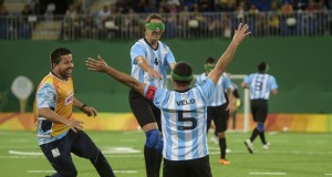 RIO DE JANEIRO, BRAZIL - SEPTEMBER 09: Silvio Velo during the Men's Football 5-a-side between Argentina and Mexico at the Olympic Tennis Centre on Day 2 of the Paralympic Games on September 9, 2016 in Rio de Janeiro, Brazil. (Photo by Bruna Prado/Getty Images)