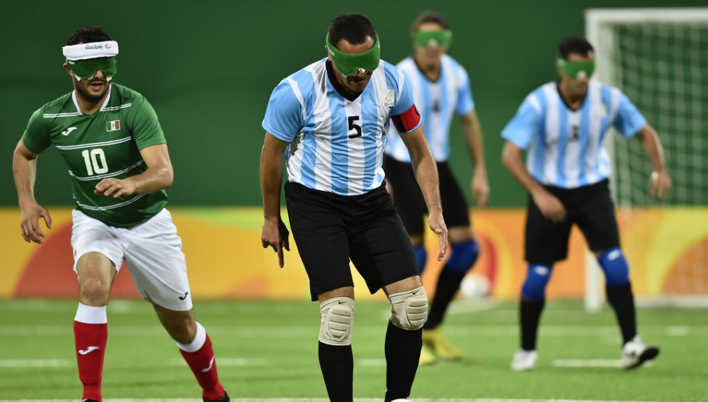 IO DE JANEIRO, BRAZIL - SEPTEMBER 09: Silvio Velo during the Men's Football 5-a-side between Argentina and Mexico at the Olympic Tennis Centre on Day 2 of the Paralympic Games on September 9, 2016 in Rio de Janeiro, Brazil. (Photo by Bruna Prado/Getty Images)