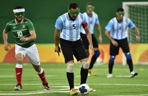 IO DE JANEIRO, BRAZIL - SEPTEMBER 09: Silvio Velo during the Men's Football 5-a-side between Argentina and Mexico at the Olympic Tennis Centre on Day 2 of the Paralympic Games on September 9, 2016 in Rio de Janeiro, Brazil. (Photo by Bruna Prado/Getty Images)